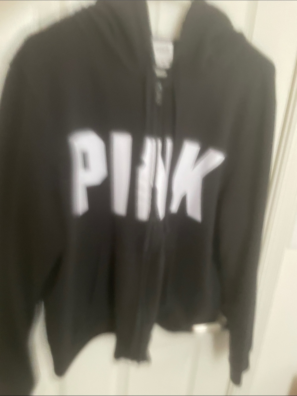 Victoria's Secret PINK Black Zip-Up Hoodie